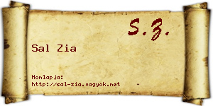 Sal Zia névjegykártya